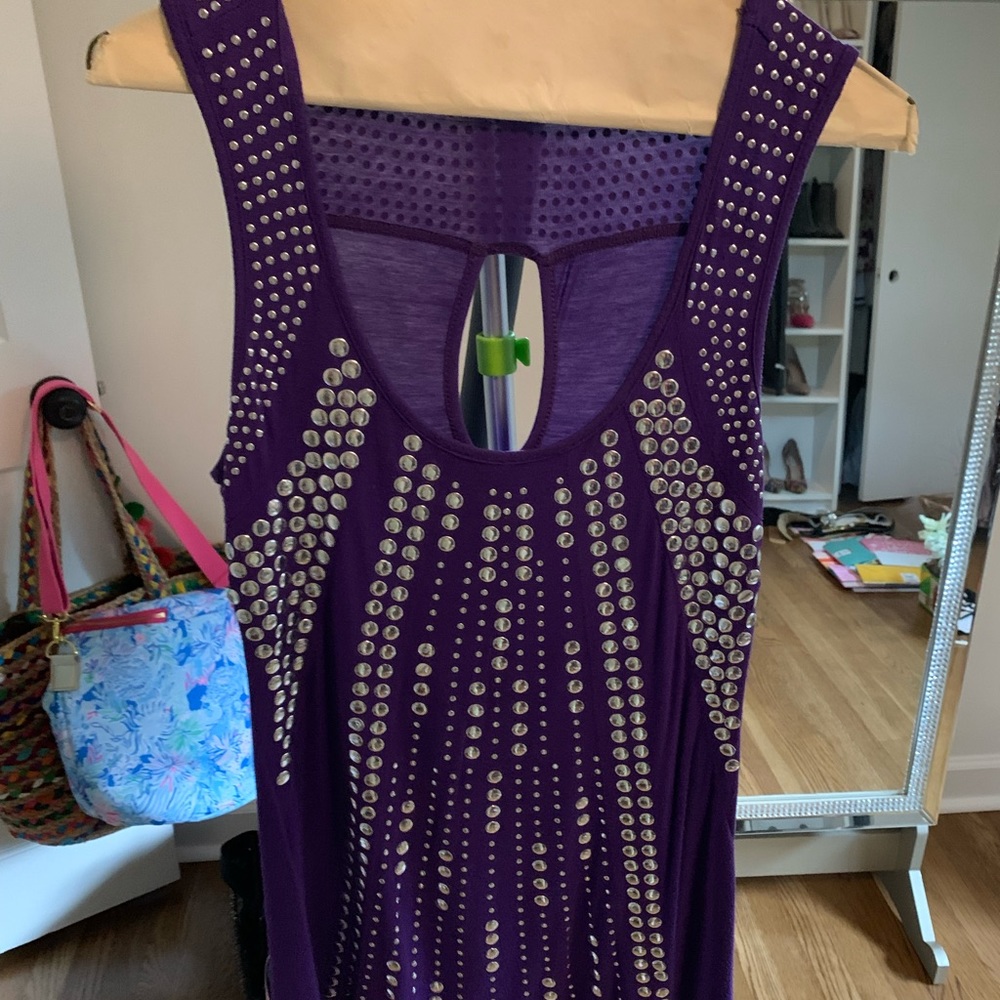 Embellished purple tunic!